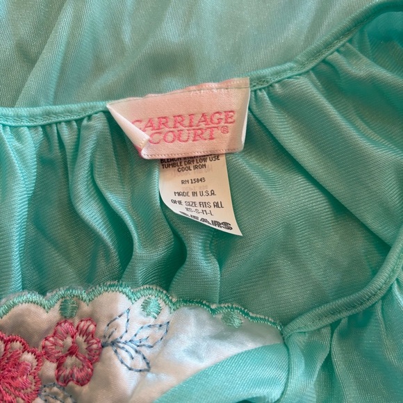 Sears Vintage Nightgown Carriage Court Nylon Embroidered One Size Fits Most Xs-L - Picture 4 of 7